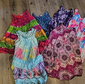 Colorful Women's Tie-Dye Dresses